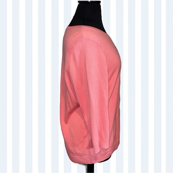 NWT Talbots BOLD ORANGES CREWNECK PULLOVER SWEATER 2X Pink/Orange - Picture 3 of 13